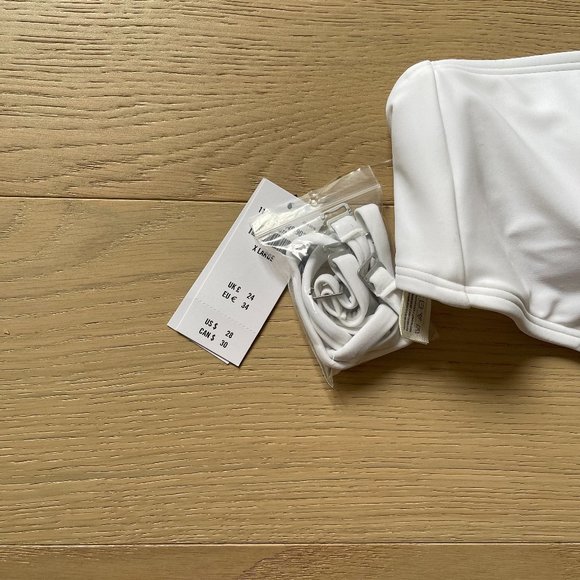 NWT Abercrombie & Fitch Colorblock Bandeau Bikini (Black/White) - Picture 4 of 5